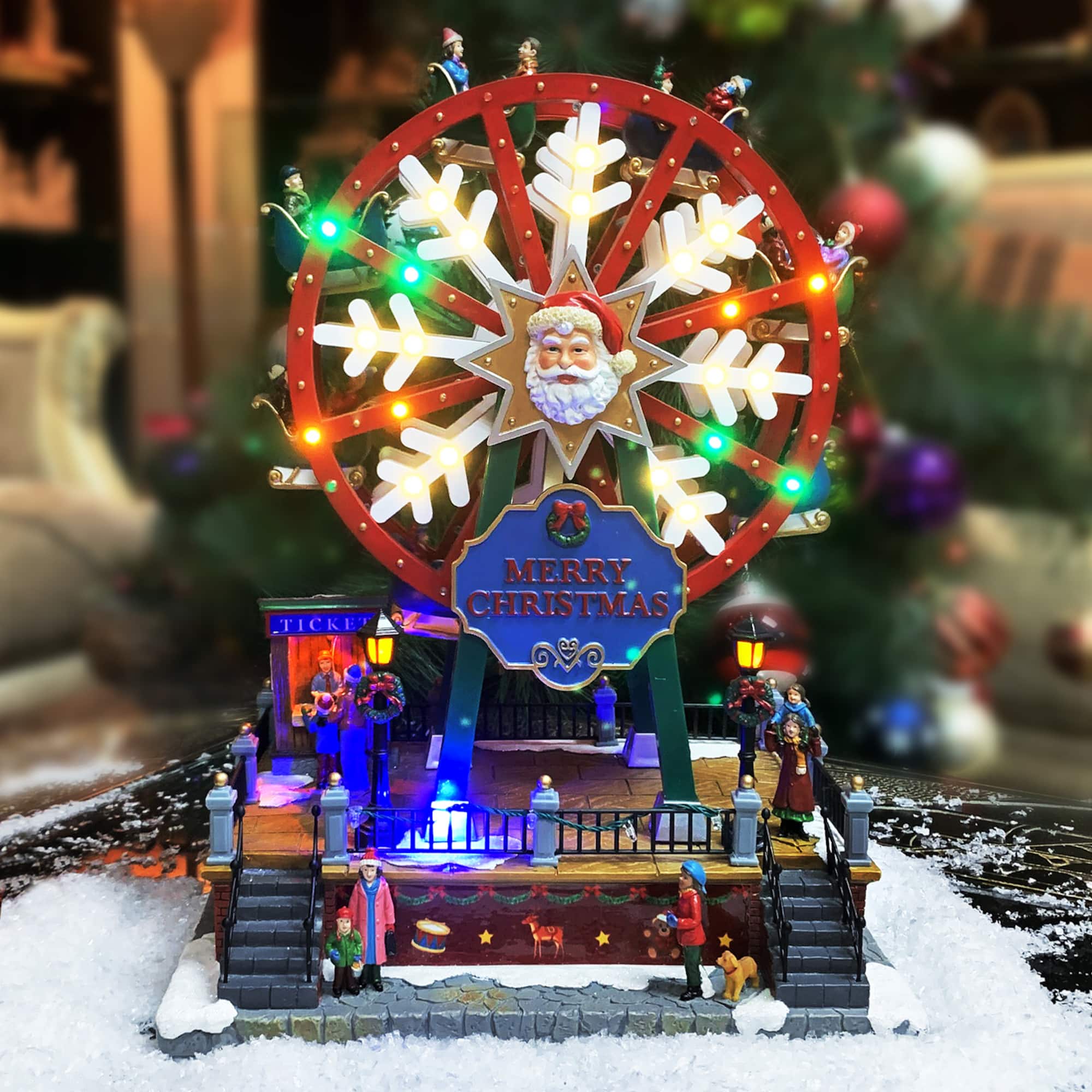 Moments in Time 14.8” Animated Carnival Ferris Wheel Décor